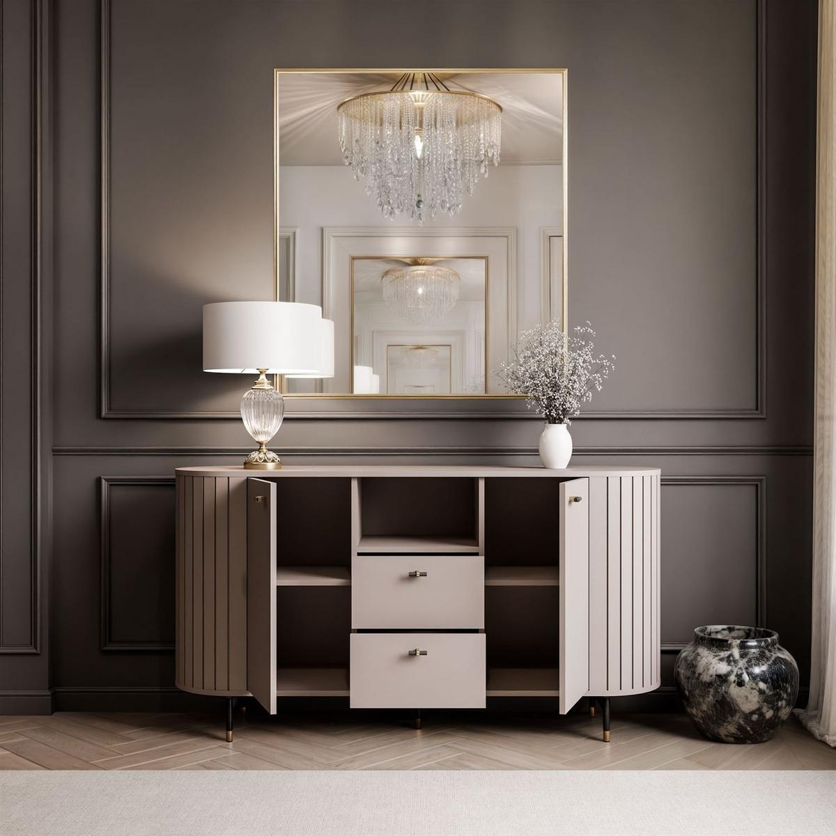SIDEBOARD ELODIE 150 2T2S Kaschmir - Kaschmir, Holzwerkstoff (150/81/40cm) - Lookway