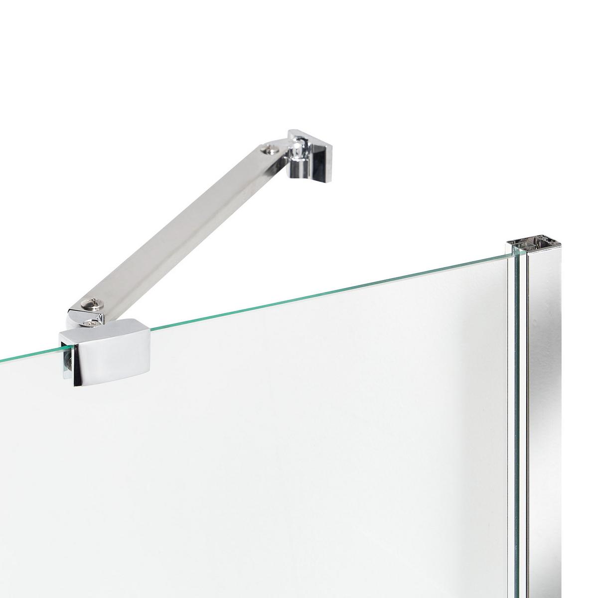 BADEWANNENAUFSATZ 140/100 cm Silber Tuapi - Transparent/Silberfarben, Glas (100/140cm) - Beliani