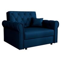 SCHLAFSOFA Viva Roma I - Blau/Schwarz, Holz/Textil (116/85/98cm) - MIRJAN24