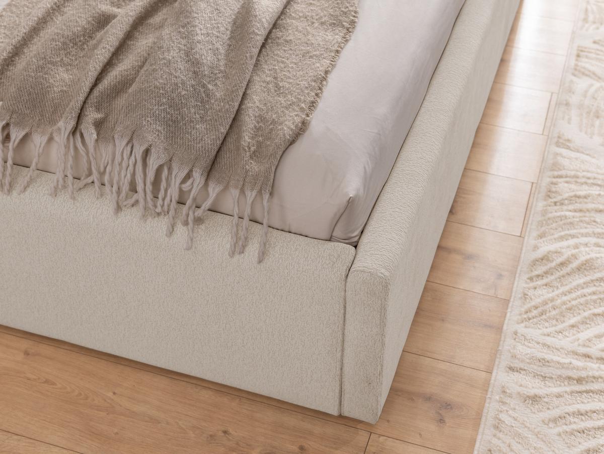 POLSTERBETT 140/200 cm Josy im Designer-Look mit Bettkasten und Lattenrost aus Hellgrau Chenille-Stoff - Hellgrau/Schwarz, Holz/Kunststoff (140/200cm) - S-Style Möbel