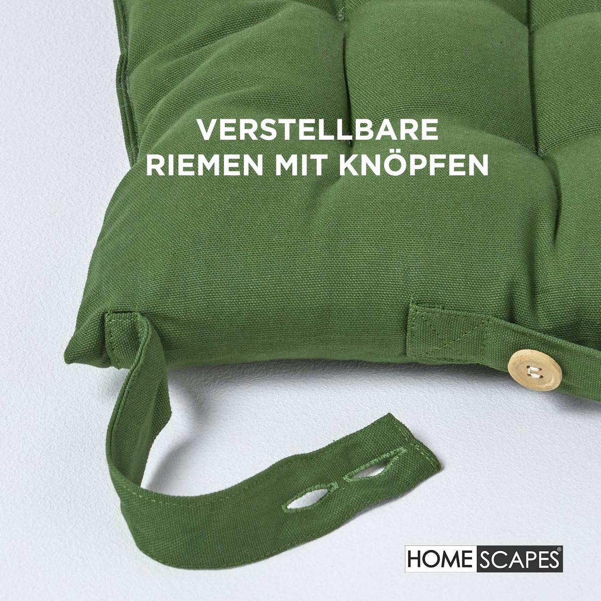 STUHLKISSEN olivgrün 40/40/6,5 cm - Olivgrün, Textil (40/40/6.5cm) - Homescapes