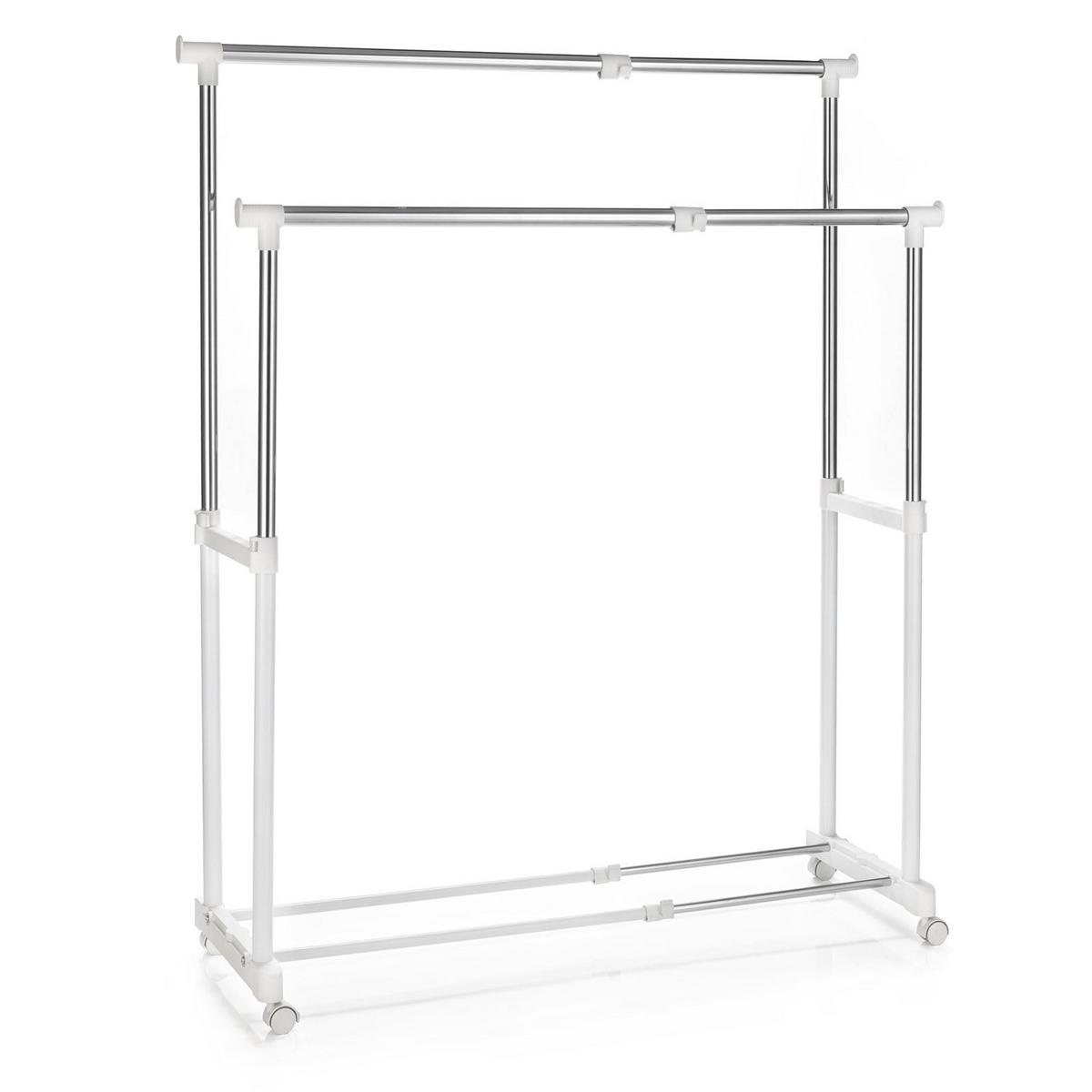 GARDEROBENWAGEN CASA weiß - Weiß, Metall (82/89/43cm) - CARO-Möbel