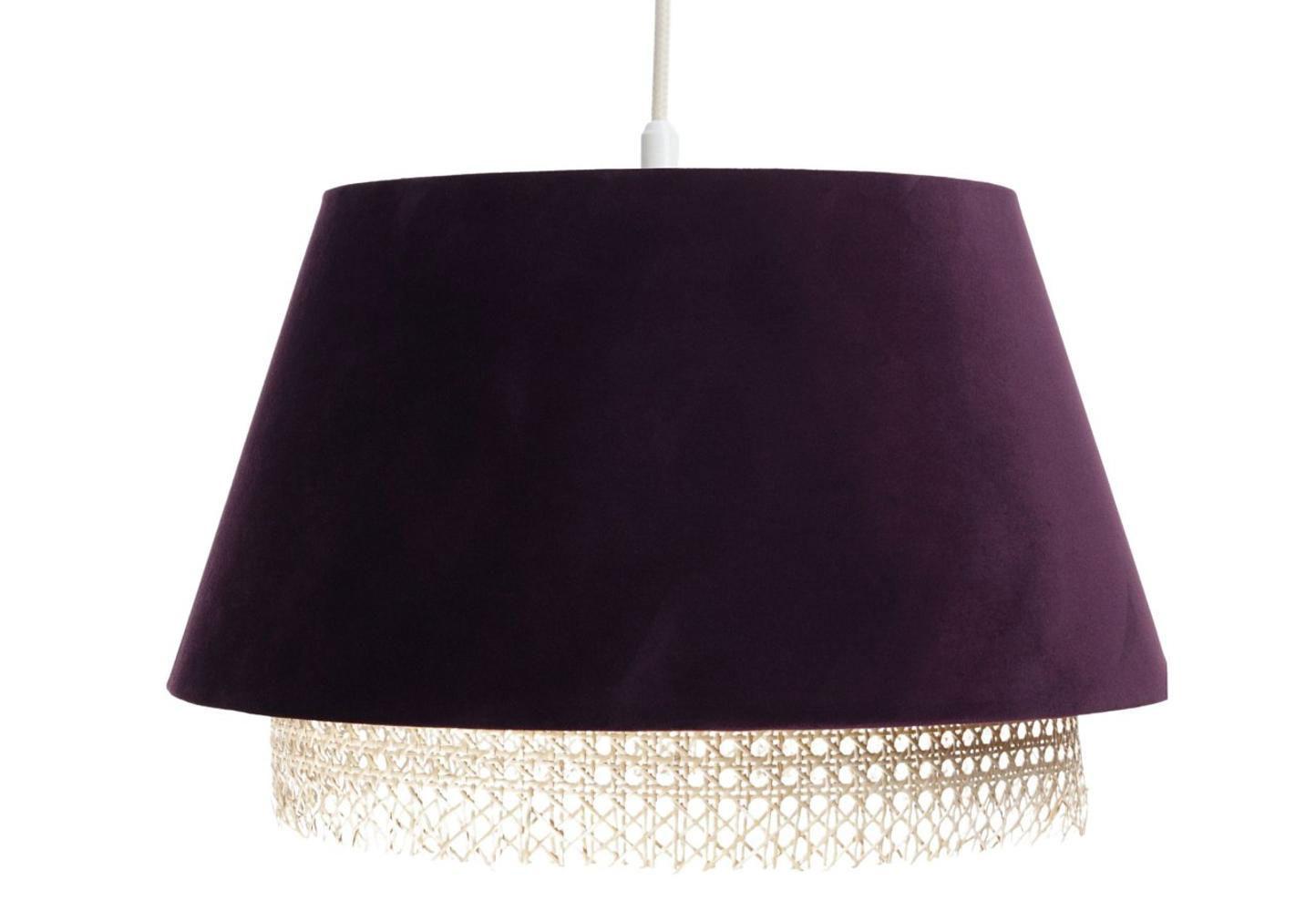 HÄNGELEUCHTE Lila 50/32 cm - Lila, Naturmaterialien (50/1.3/32cm) - ONZENO