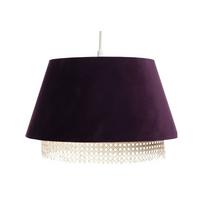 HÄNGELEUCHTE Lila 50/32 cm - Lila, Naturmaterialien (50/1.3/32cm) - ONZENO