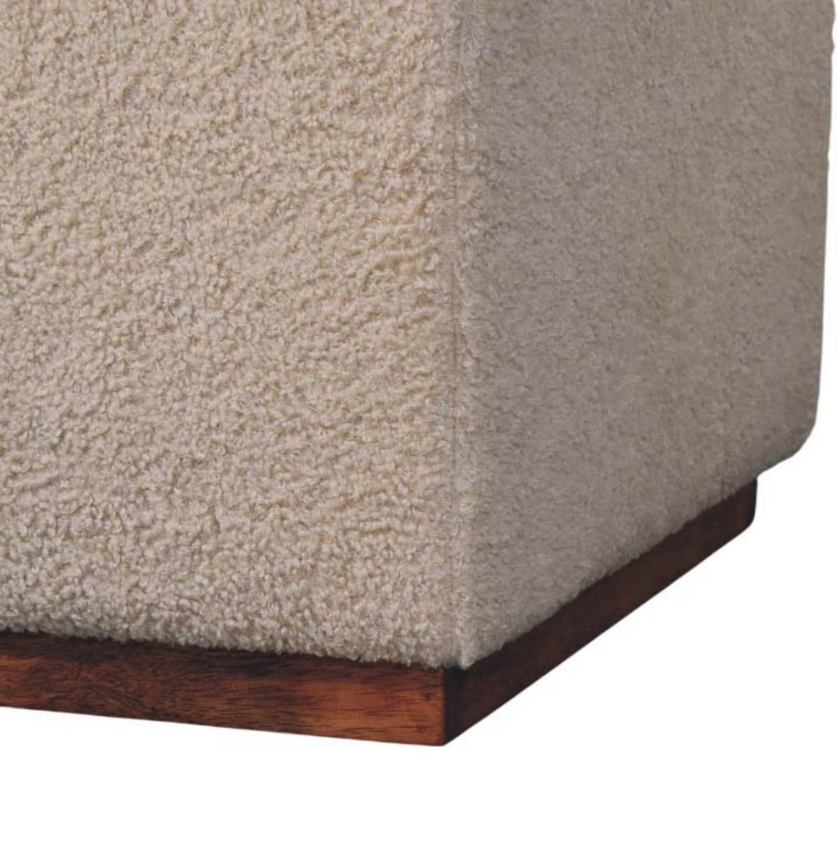 HOCKERBANK mit Honig-Karamell-Finish, 2 Duo-Sitze, braun - Braun, Holz (110/45/72cm) - Artisan Furniture