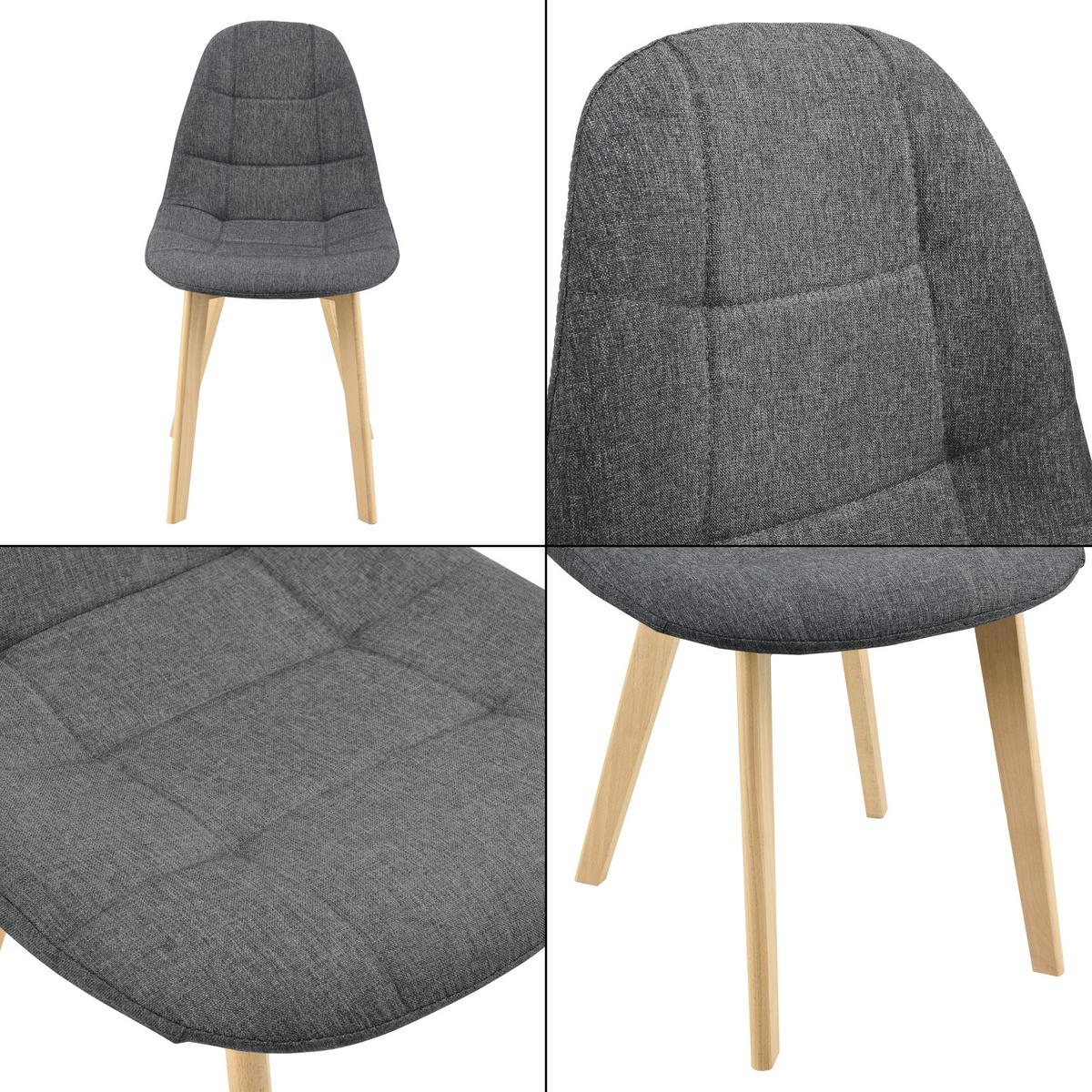ESSZIMMERSTUHL Kopparberg 2er-Set - Grau, Textil (53/86/47cm) - [en.casa]