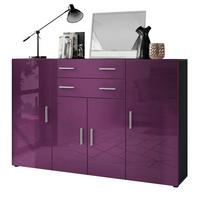 HIGHBOARD Aron Fronten in Brombeer Hochglanz - Brombeere, Holzwerkstoff (166.5/106.5/35cm) - Vladon