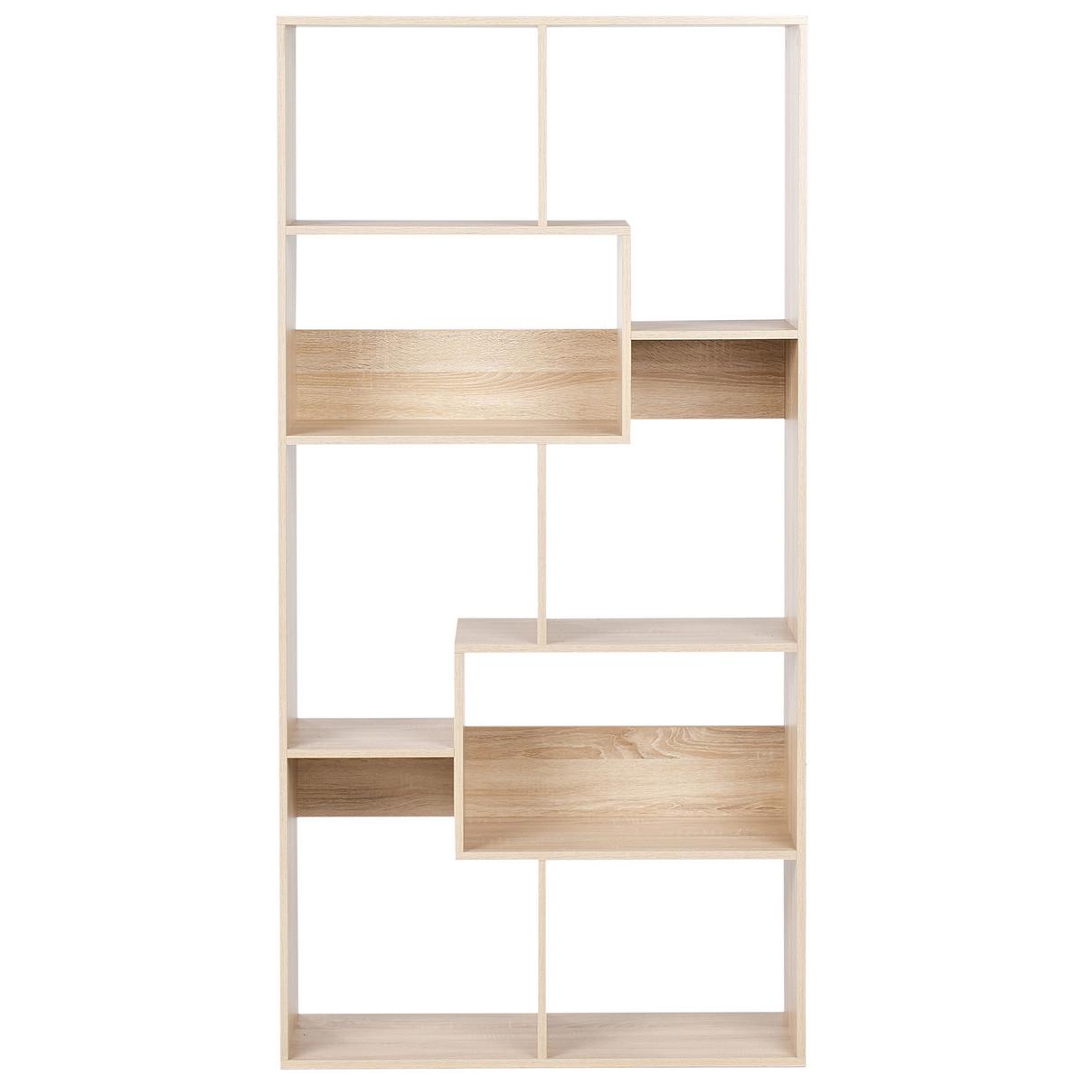 BÜCHERREGAL mit 6 Ebenen 180 cm Hellbraun Chateh - Hellbraun, Holzwerkstoff (90/180/29cm) - Beliani