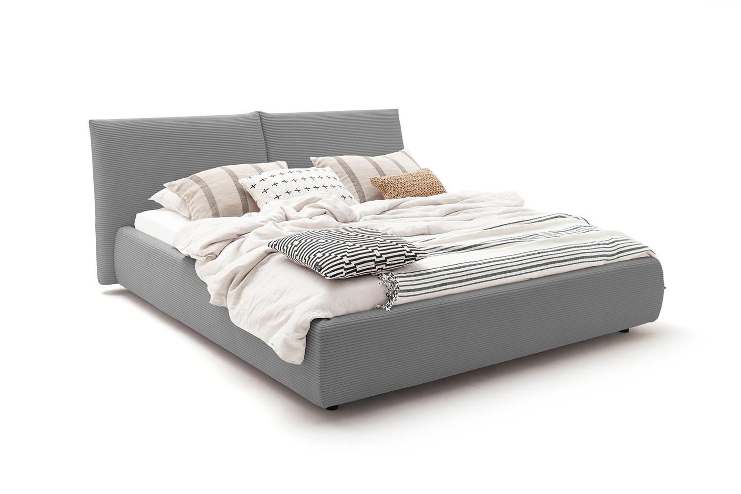 POLSTERBETT HENRY Grau Cord - Grau, Textil (140/200cm) - KAWOLA