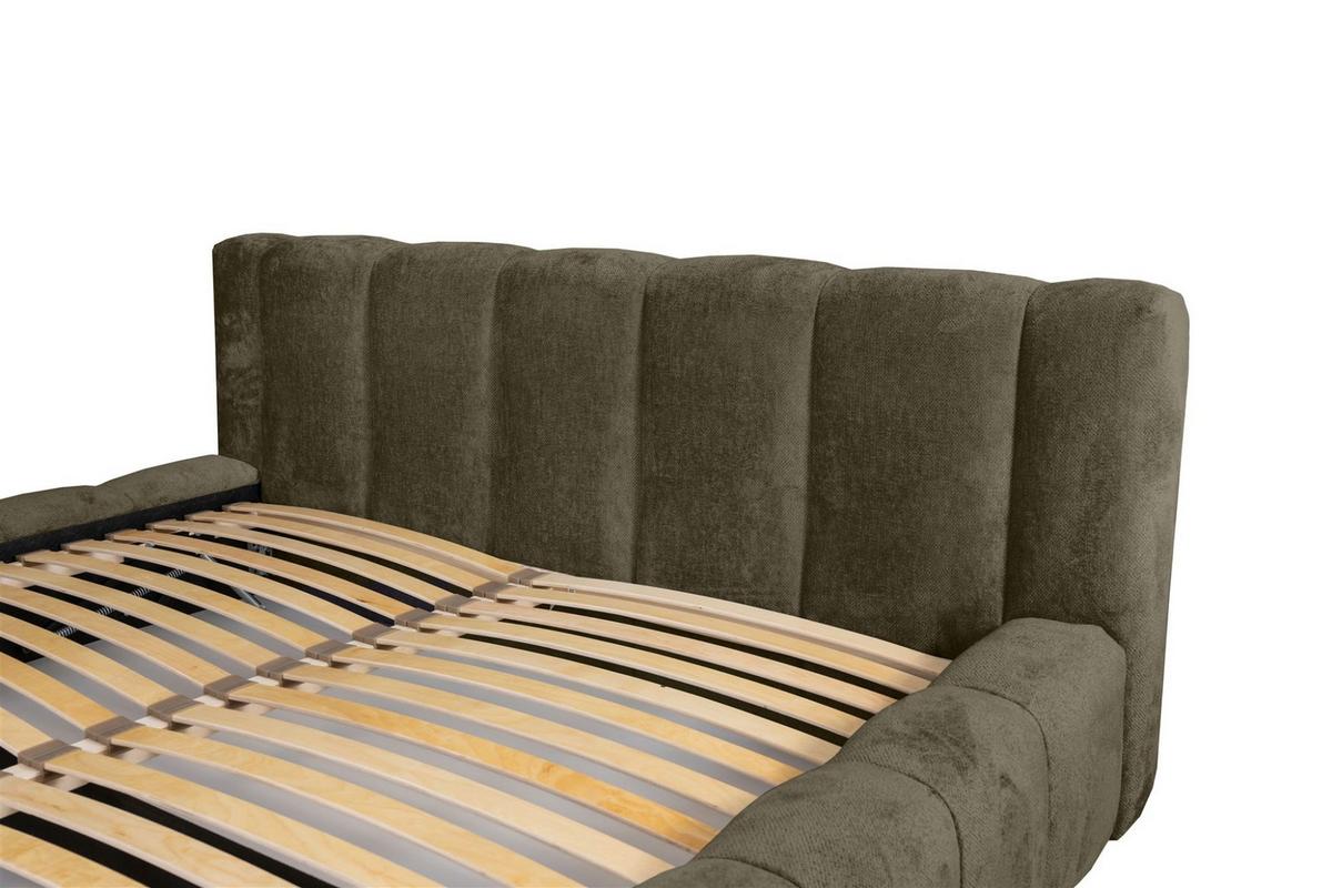 POLSTERBETT Hailey In Tender Way - Grün, Holzwerkstoff/Textil (140/200cm) - Fun Möbel