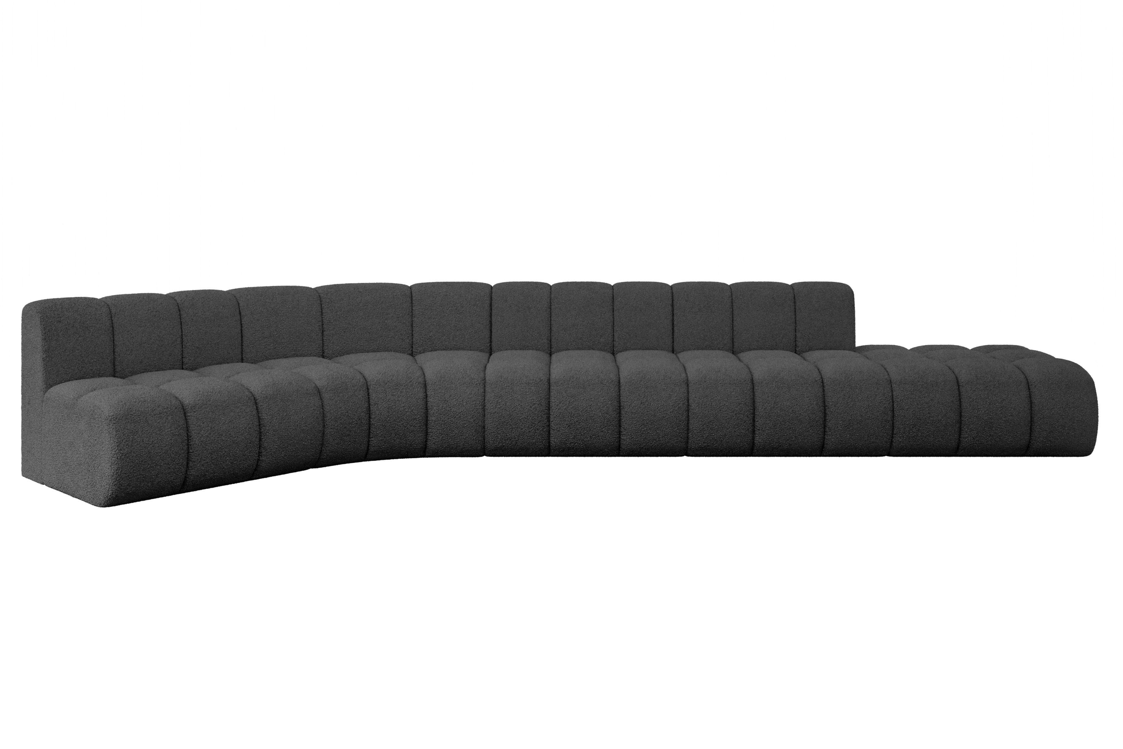 ECKSOFA modulares Sofa Brilo-L2 - 471x174x70 cm Grau - Grau, Holzwerkstoff/Textil (471/174cm) - ALTDECOR