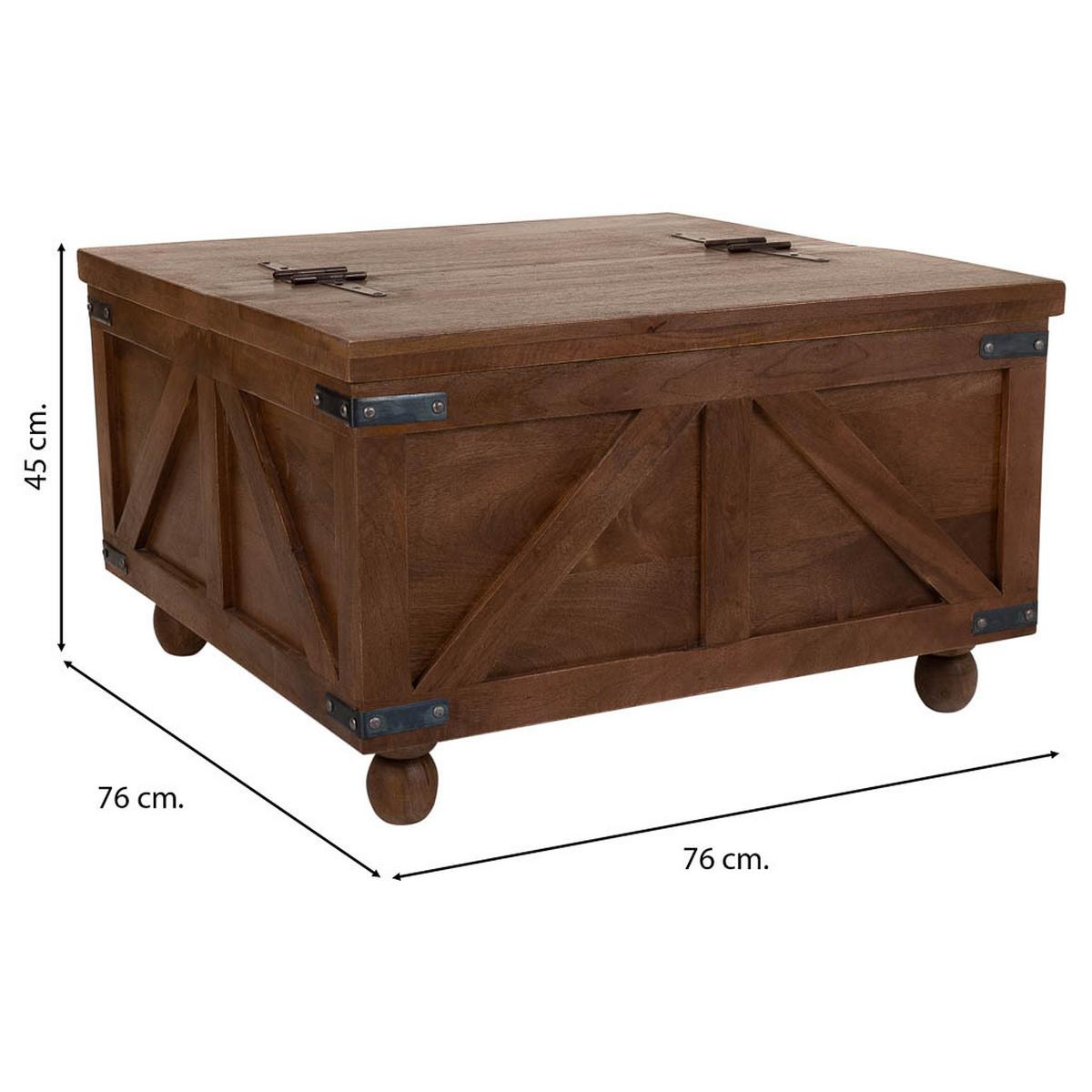 COUCHTISCH aus Holz 76x76x45 cm - Braun, Holz (76/76/45cm) - Wanderlust