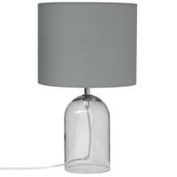 TISCHLAMPE Devoll 25/25/44 cm - Grau, Glas (25/25/44cm) - Beliani