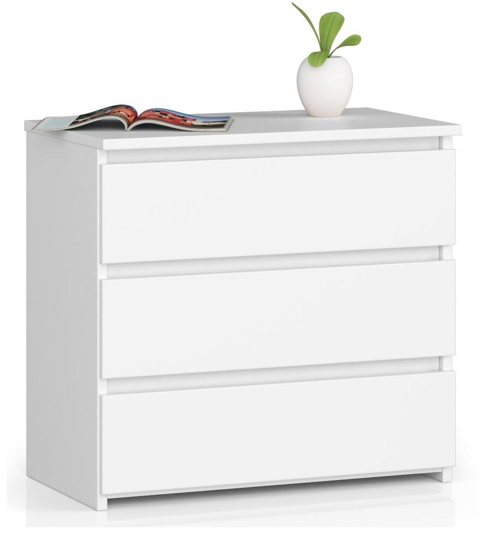 KOMMODE Weiß 57/60/35 - Weiß, Holzwerkstoff (60/57/35cm) - RAUMHIRSCH FURNITURE
