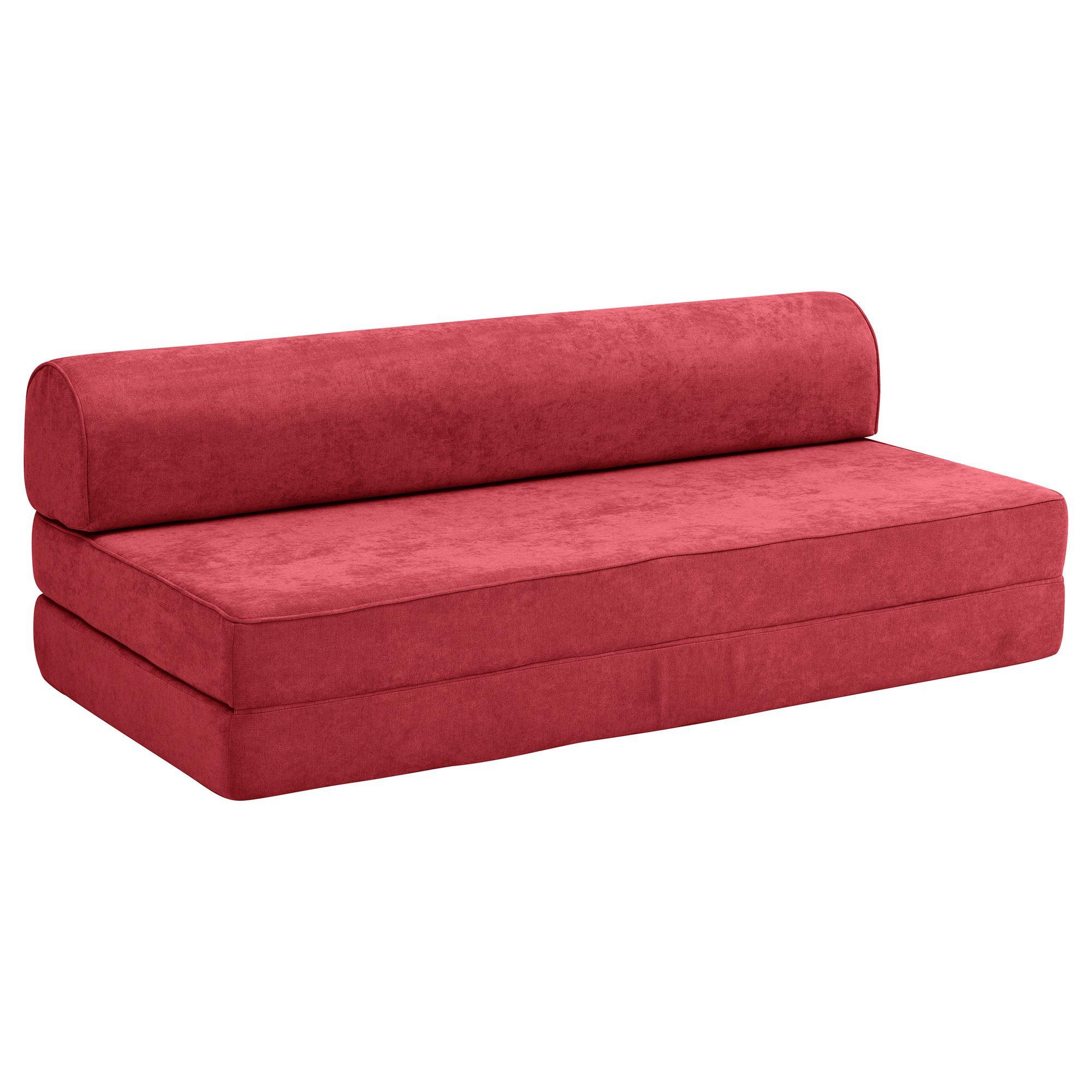 FALTSOFA Katusha Flachgewebe rot - Rot, Kunststoff (80/57/160cm) - 58aufmkessel