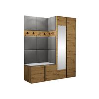 GARDEROBEN-SET Orion XII - Eiche Artisan/Grau, Holzwerkstoff/Kunststoff (158/186/46cm) - MIRJAN24