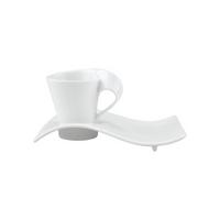 ESPRESSOTASSE MIT UNTERTELLER NewWave Caffè weiß 80 ml - Weiß, Keramik (13/9.5/17cm) - Villeroy & Boch