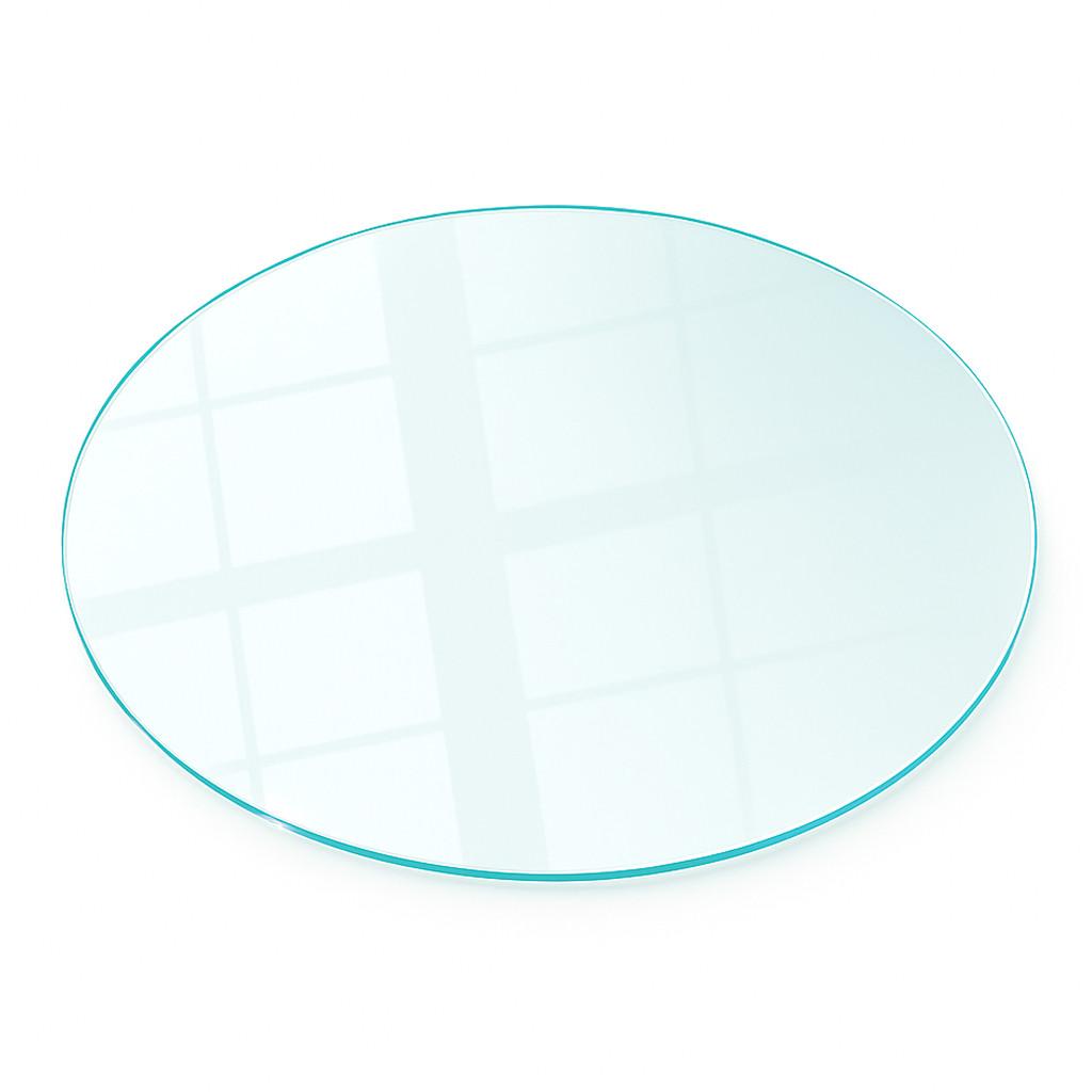 GLASPLATTE für Kamin transparent Ø70 cm - Transparent, Glas (80/70/0.4cm) - TULUP