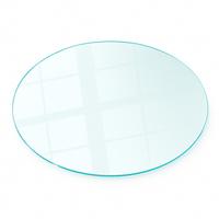 GLASPLATTE für Kamin transparent Ø60 cm - Transparent, Glas (60/60/0.4cm) - TULUP