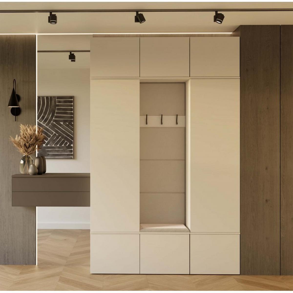 GARDEROBENSCHRANK modern, Schrank Set Kleiderschrank - Schuhschrank Kaschmir 150/238/35 - Kaschmir, Holzwerkstoff (150/238/35cm) - RAUMHIRSCH FURNITURE