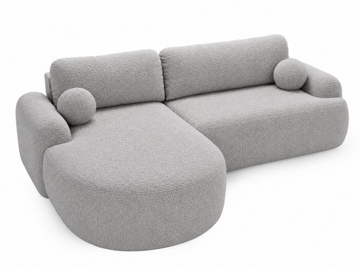 ECKSOFA Aurio Grau Links - Grau, Holz/Textil (177/261cm) - Graingold