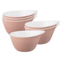 MÜSLISCHALEN Life Fashion Posh Rose 16 x 14 cm 6er Set - Rosa, Keramik (15.7/13.7/8.4cm) - Seltmann Weiden