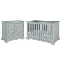BABYZIMMER 2-teilig Grau - Grau, Holzwerkstoff (152/92/83cm) - Petits-meubles