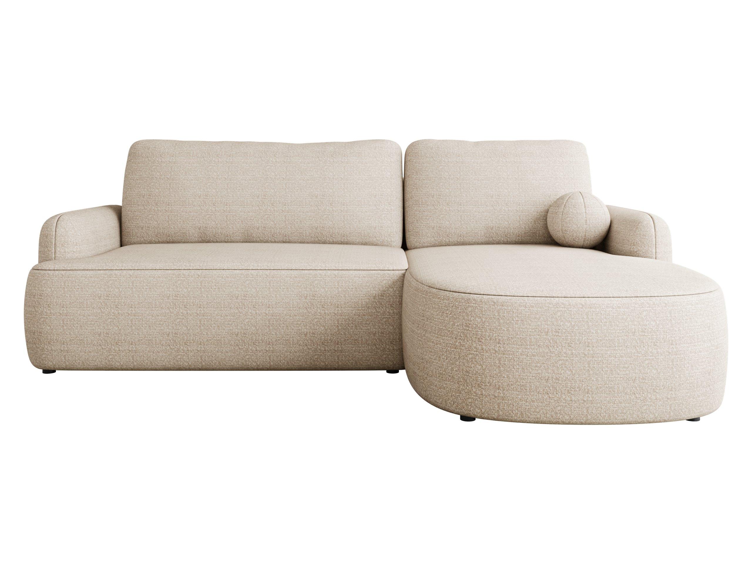 ECKSOFA Loridu, Seite: Rechts - Sandfarben/Schwarz, Holz/Kunststoff (250/174cm) - MIRJAN24