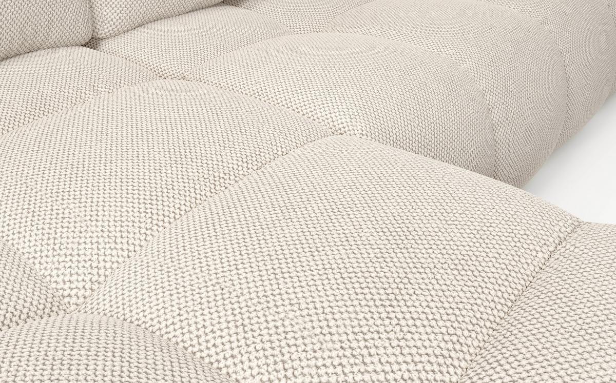 ECKSOFA L Form Hosio Beige 286/177/88 cm Links mit Schlaffunktion - Beige/Schwarz, Kunststoff/Textil (177/286cm) - AX Living