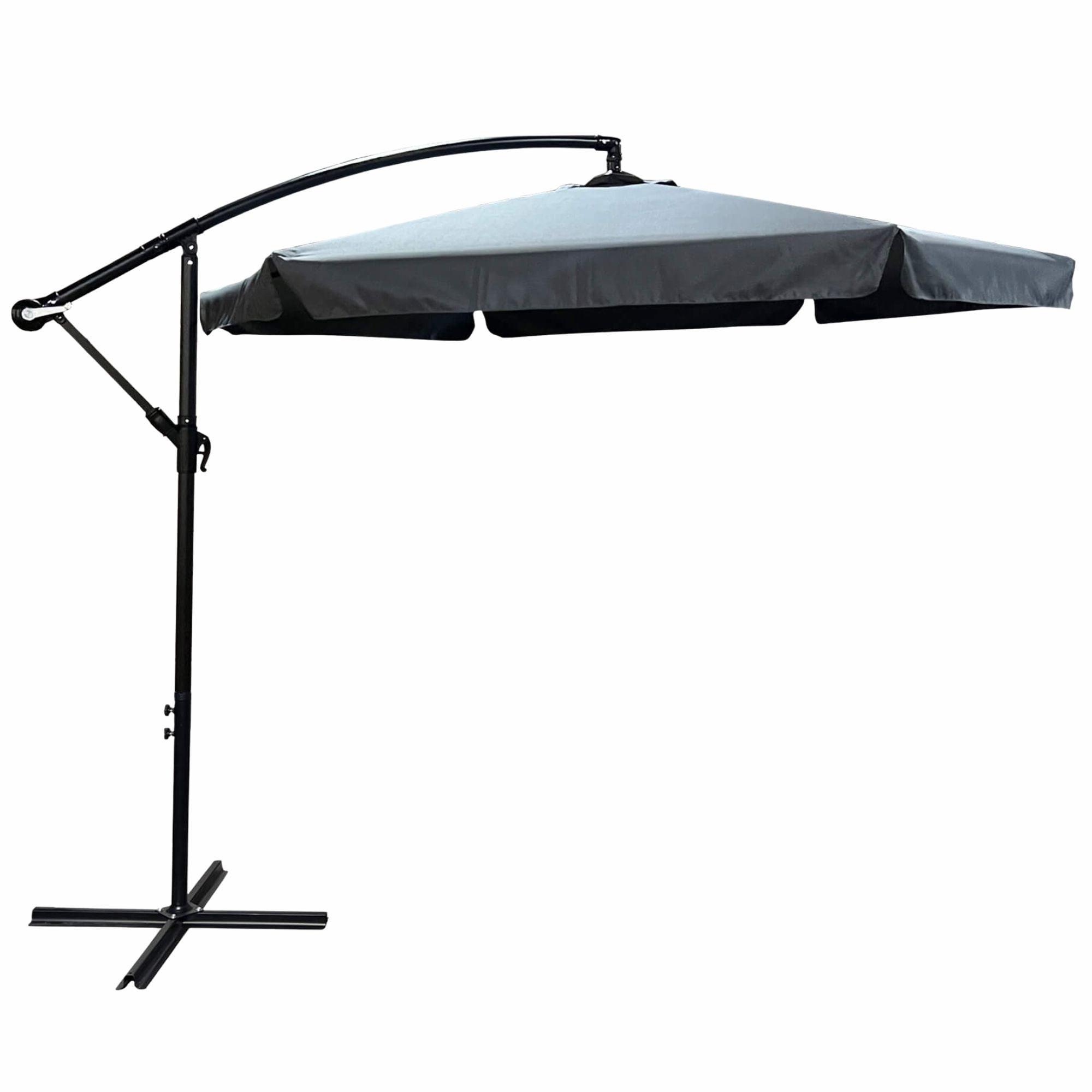 GARTENSCHIRM Grau 300/245/300 - Grau, Textil/Metall (300/300cm) - RAUMHIRSCH FURNITURE