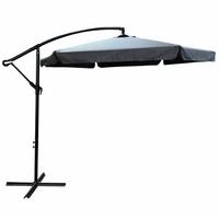 GARTENSCHIRM Grau 300/245/300 - Grau, Textil/Metall (300/300cm) - RAUMHIRSCH FURNITURE