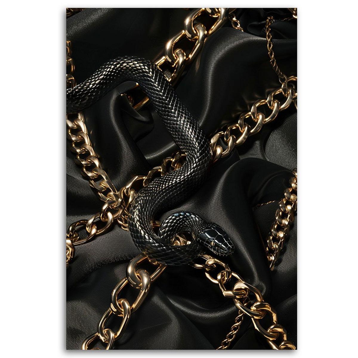 KUNSTDRUCK Schwarz 60/90 cm - Schwarz, Textil (60/90cm) - KUNSTLOFT