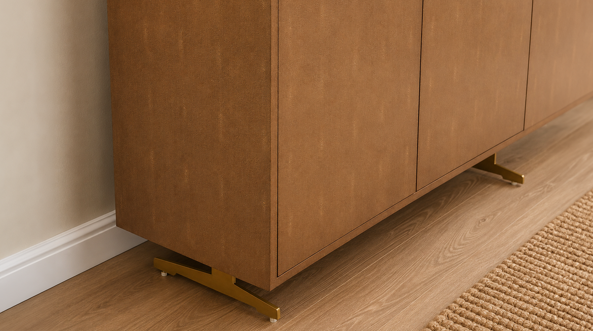 SIDEBOARD GALA Gold Holz - Goldfarben, Holz/Metall (180/85/40cm) - KAWOLA