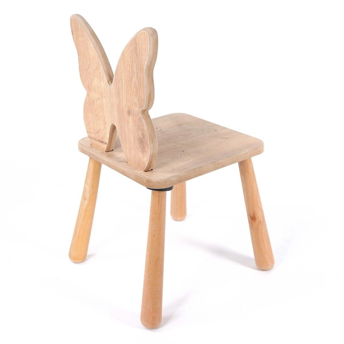 KINDERSTUHL mit schmetterlingslehne 30/30/57 cm - Eichefarben, Holzwerkstoff (30/57/31cm) - Calicosy