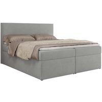 BOXBETT JAGUAR 140/200 - Hellgrau Struktur - H3 - Hellgrau, Holz/Textil (140/200cm) - MKS
