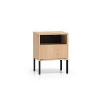 NACHTTISCH Paige Holz und Schwarz - Schwarz, Holzwerkstoff (40/53/34cm) - Petits-meubles
