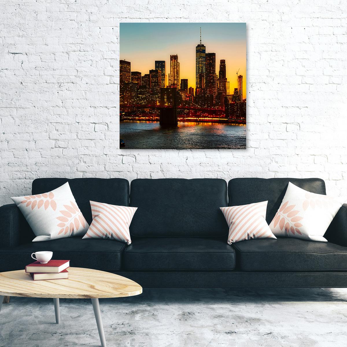WANDBILD städte und architektur orange - Orange, Textil (40/40cm) - Feeby