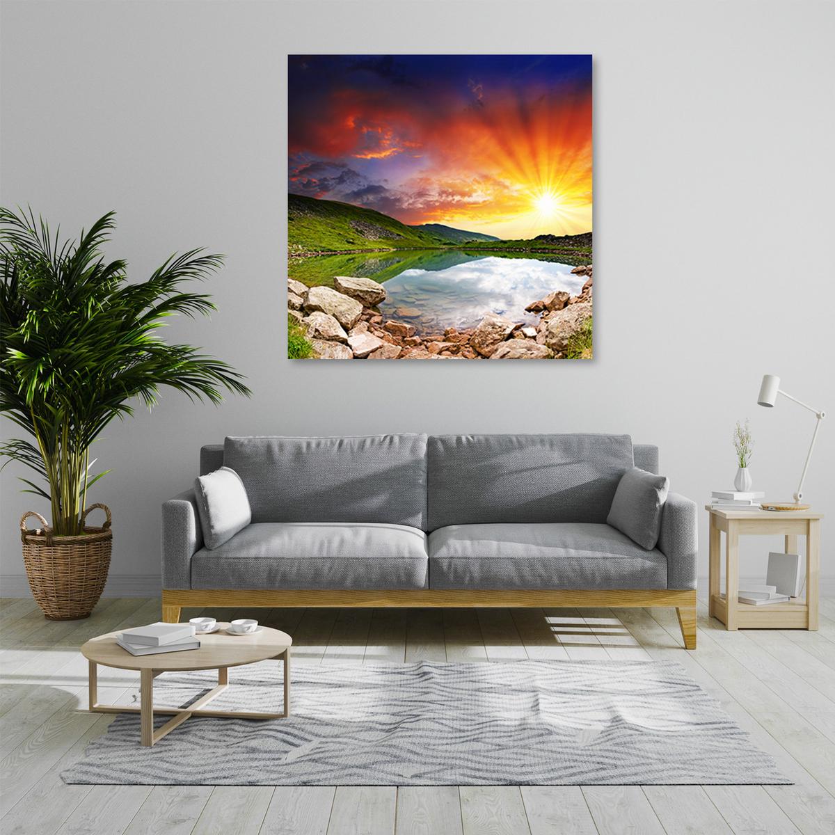 WANDBILD landschaften farbe - Multicolor, Textil (30/30cm) - Feeby