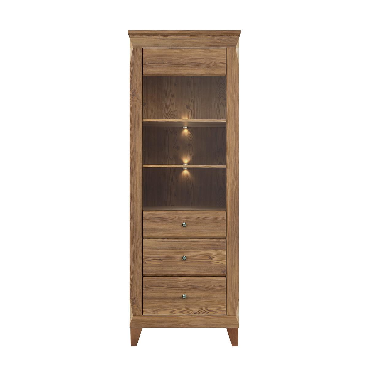 VITRINE Raya Holz - Braun, Holzwerkstoff (72/202/47cm) - Petits-meubles