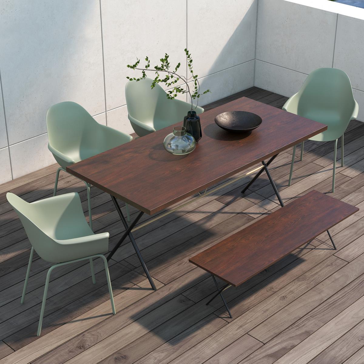GARTENSTUHL, Stahl, Kunststoff, Grün - Grün, Metall (55/84/59cm) - Outsunny