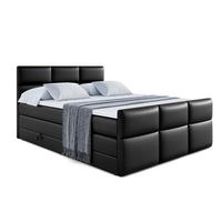 BOXSPRINGBETT OHIO-Z KING - 140x200 - H3/H4 - Schwarz Hochglanz - Schwarz Hochglanz, Holzwerkstoff (140/200cm) - ALTDECOR