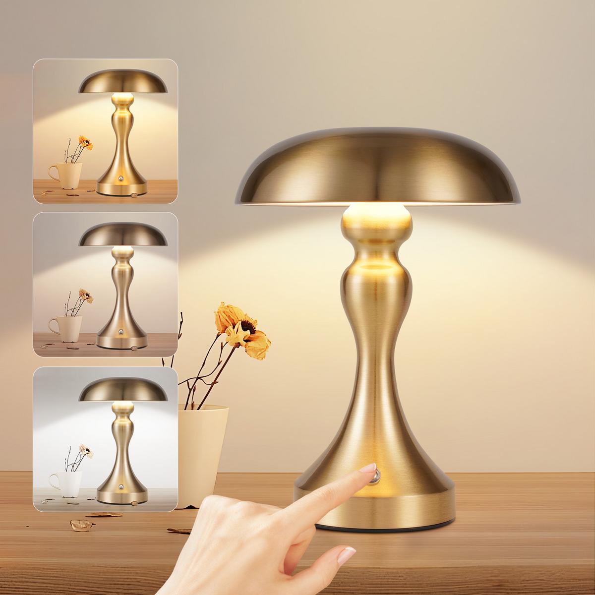 TISCHLAMPE Ronan 15.5/15.5/22 cm - Goldfarben, Metall (15.5/15.5/22cm) - ZMH
