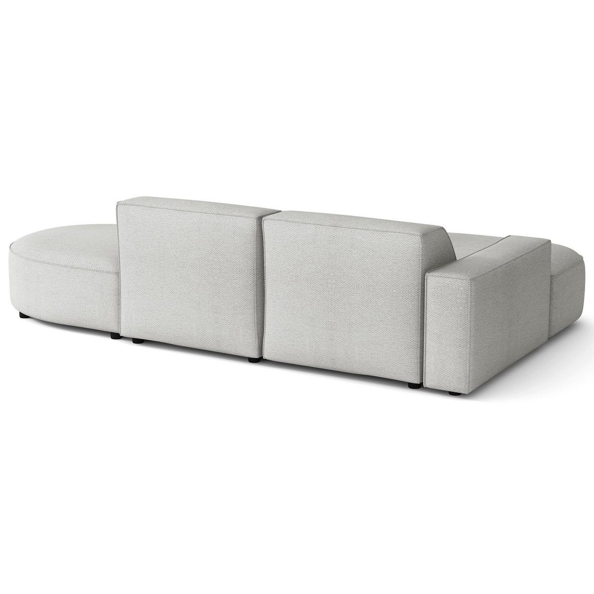 ECKSOFA Sallmo L-Form, 3-Sitzer, links 276 cm - Hellgrau/Schwarz, Kunststoff/Textil (276/166cm) - Selsey