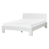 BETT mit Lattenrost 140x200 cm Weiß Royan - Weiß, Holz (140/200cm) - Beliani