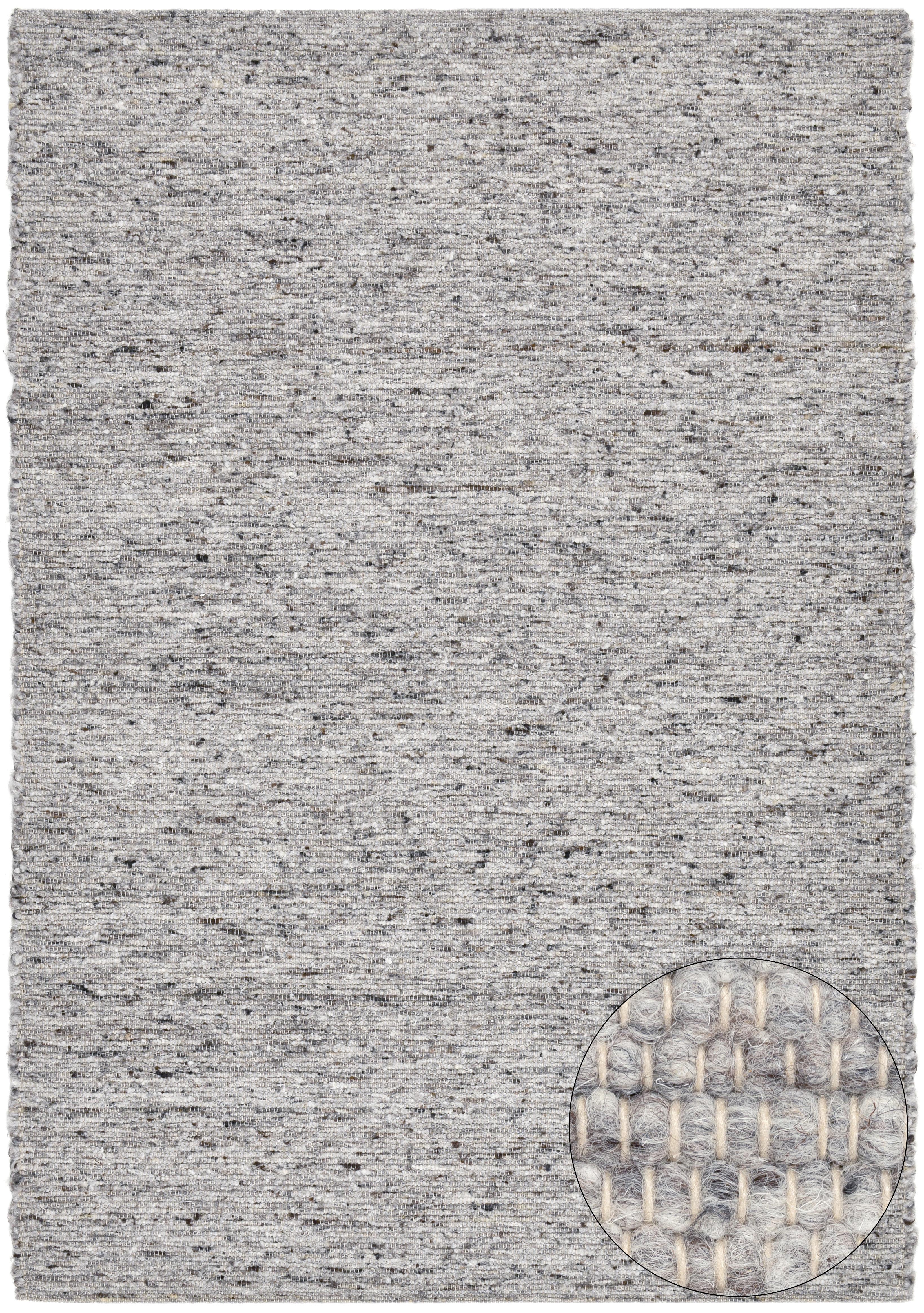 HANDWEBTEPPICH Anden 60x90 cm - Dunkelgrau, Textil (60/90cm) - Rug and Roll