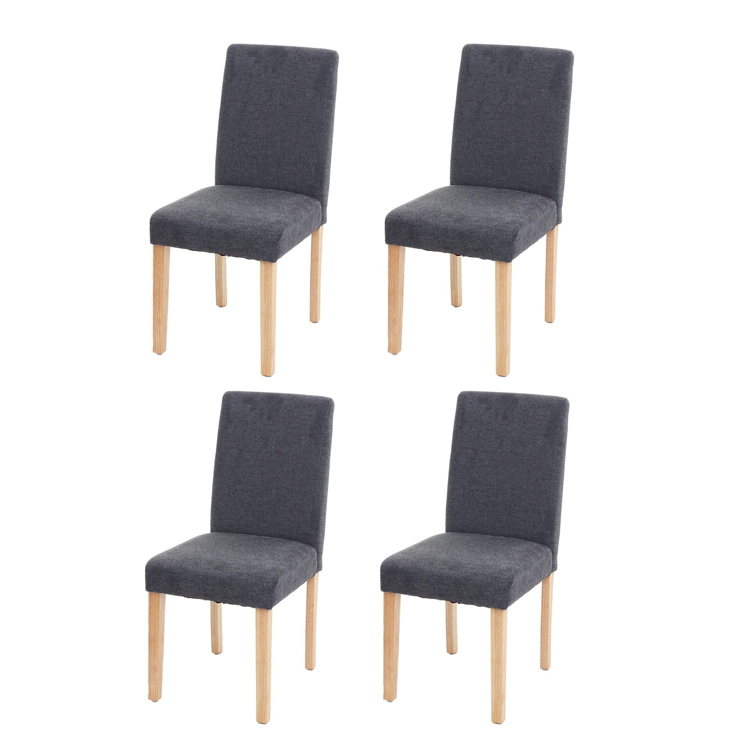 ESSZIMMERSTUHL Anthrazit, Braun 4er-Set - Anthrazit/Braun, Textil (43/90/56cm) - MCW
