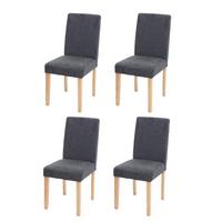 ESSZIMMERSTUHL Anthrazit, Braun 4er-Set - Anthrazit/Braun, Textil (43/90/56cm) - MCW