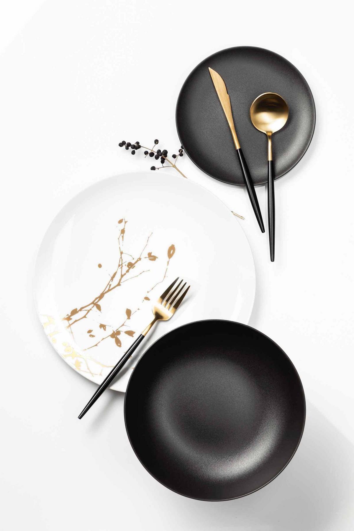 EINSTEIGER-SET Liberty Velvet Black schwarz 8-tlg. - Schwarz, Keramik (2/2/2cm) - Seltmann Weiden