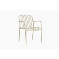 GARTENSTUHL MIAVA Cremeweiß Kunststoff Stapelbar (1er-Set) - Creme, Kunststoff (56/81/57cm) - KAWOLA