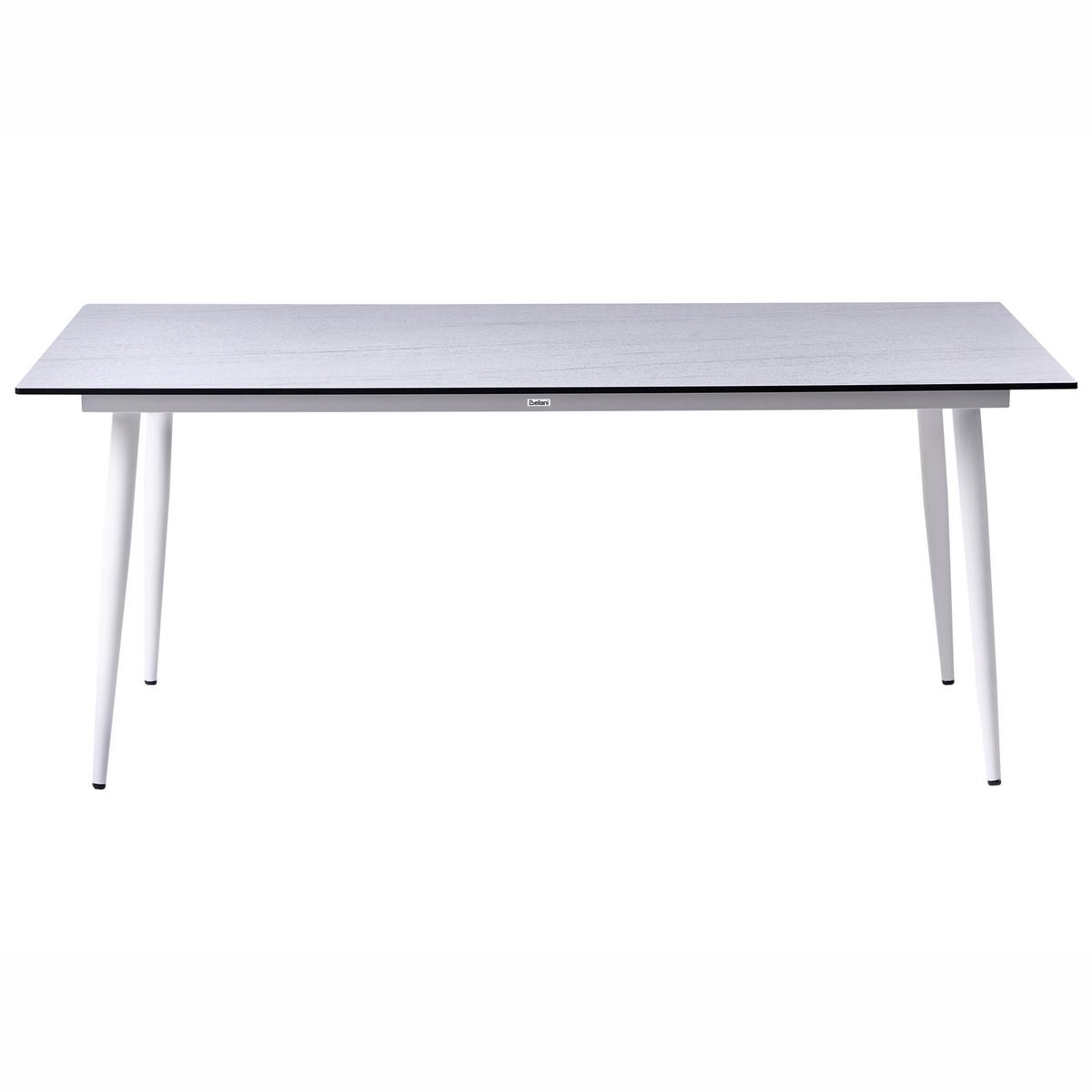 GARTENTISCH 180/90 cm Steinoptik Travertinoptik Tolentino - Beige, Kunststoff (180/90/75cm) - Beliani